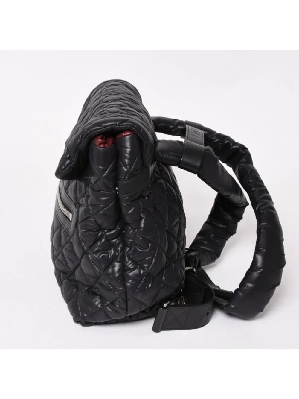 Chanel Coco Cocoon Backpack Leather Black Silver